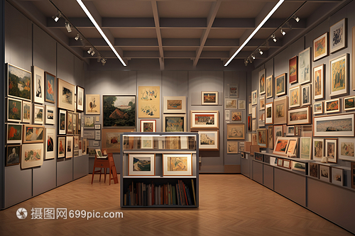 容纳艺术品和文物的画廊